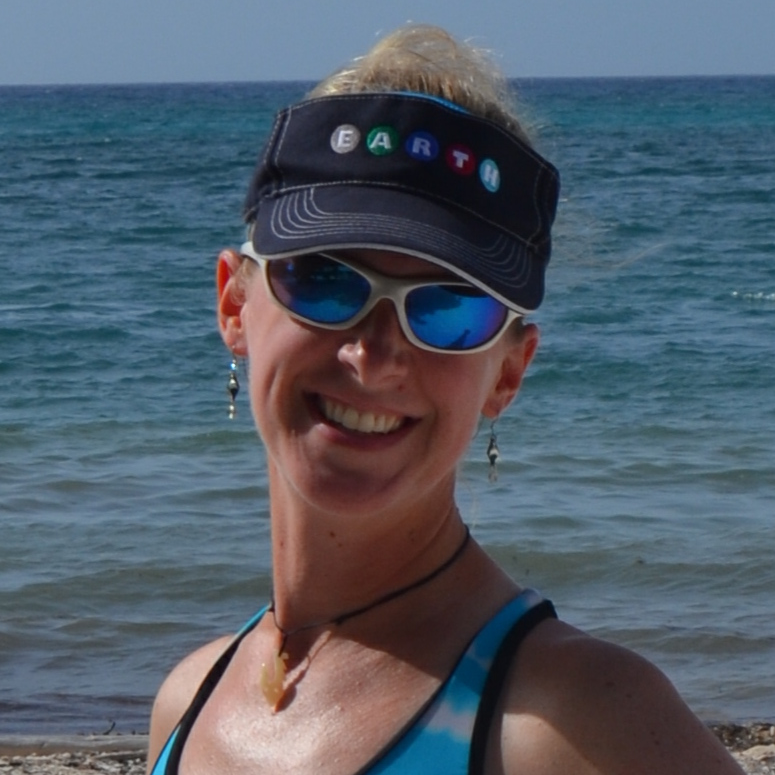 Katrina Walker in front of water