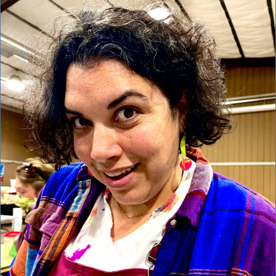 Amanda in a classroom