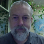 Michael in a classroom