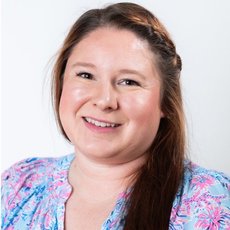 Bethany in front of a white background