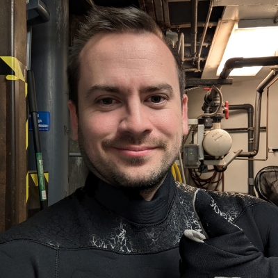 Eric on a ship