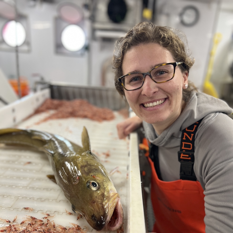 Haley poses with a fish