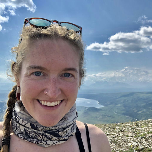 Bree with a background of mountains and water