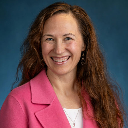 Rose in front of a blue background