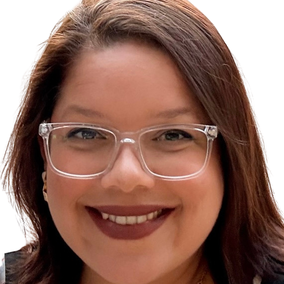 Karla Lopez Calderon smiling wearing glasses