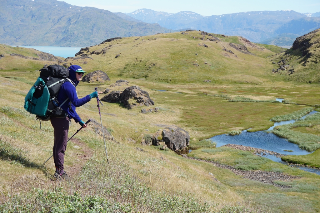 Amanda Gavin leads the way to a remote Greenlandic lake